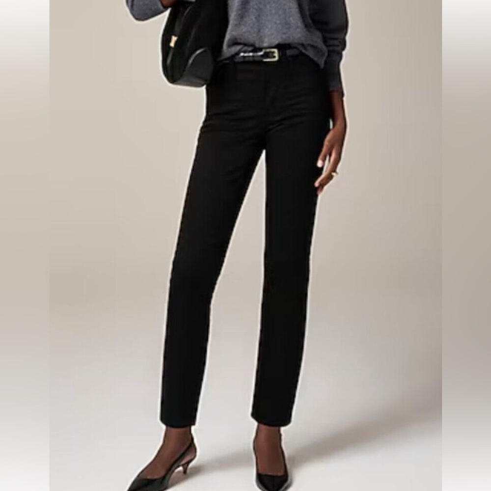 J. Crew Black Straight-Leg Jeans